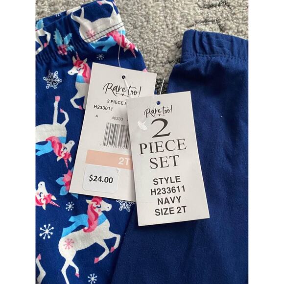 Little Girls Unicorn Legging Set(2T) NEW - Picture 2 of 4